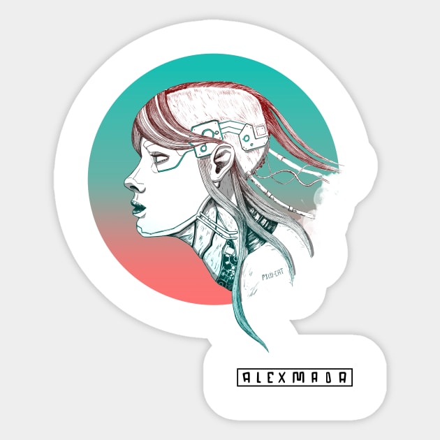 Robo-girl Sticker by AlexMada